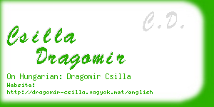 csilla dragomir business card